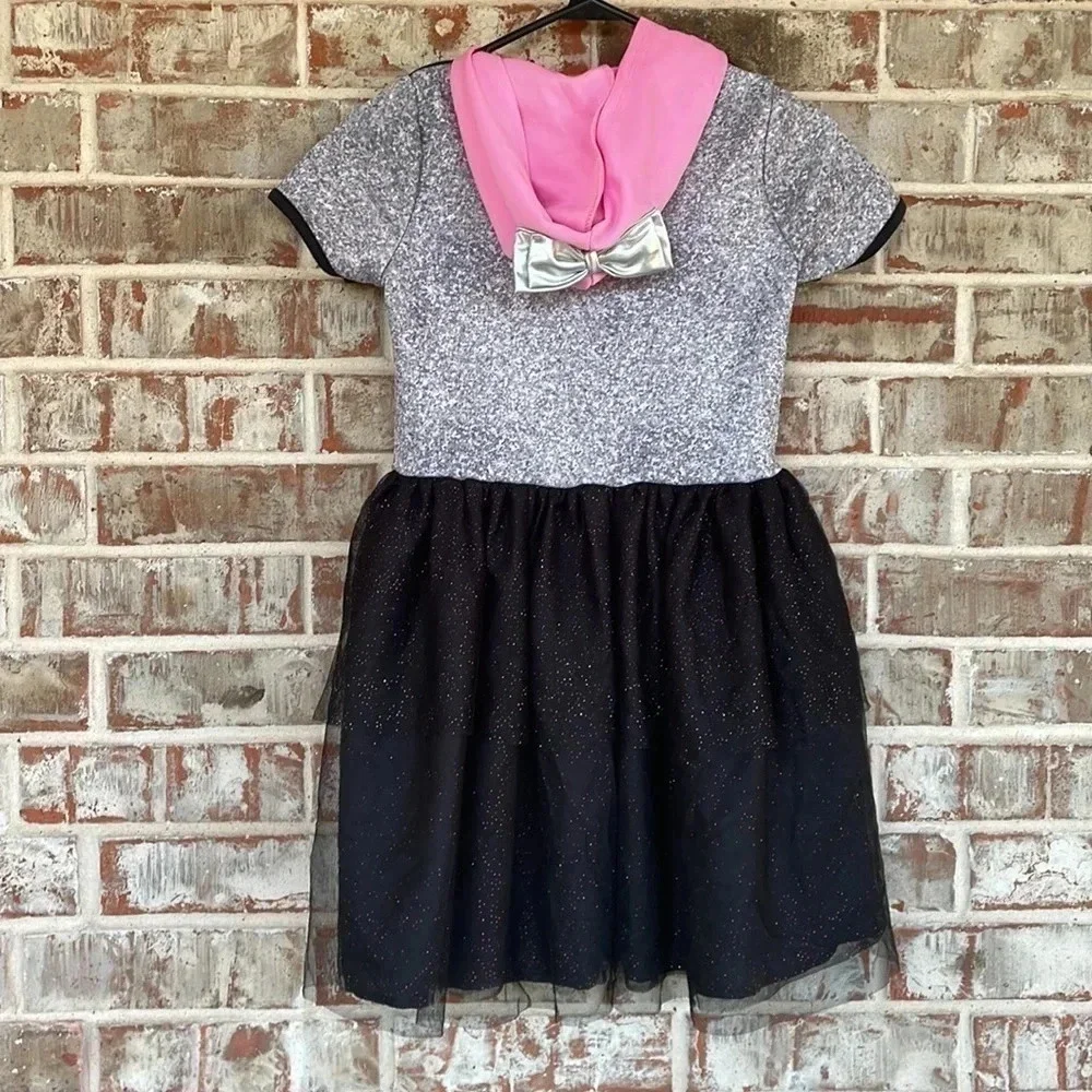 Lol Surprise Black‎ Gray Pink Hooded  Girl’s Dress Costume
